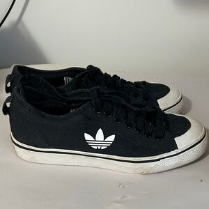 Adidas Classic Black and‎ White Canvas Shoes